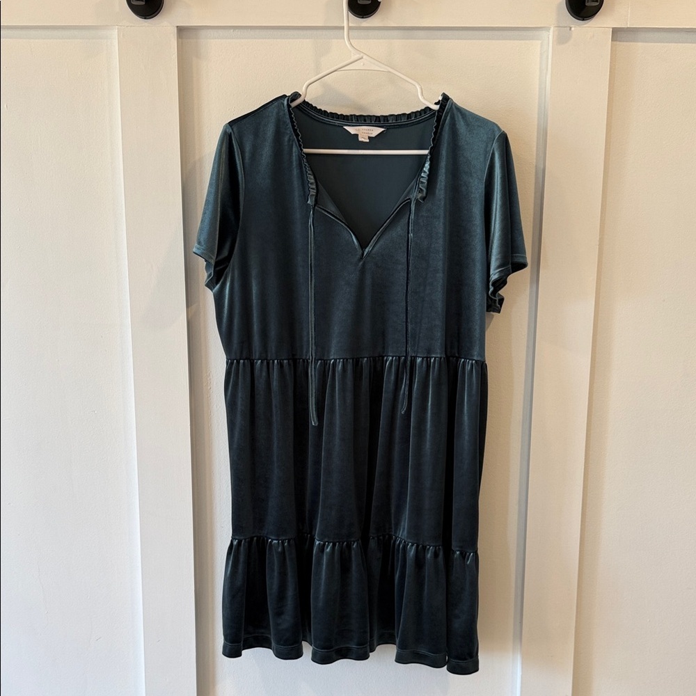 LAUREN CONRAD light blue velvet dress